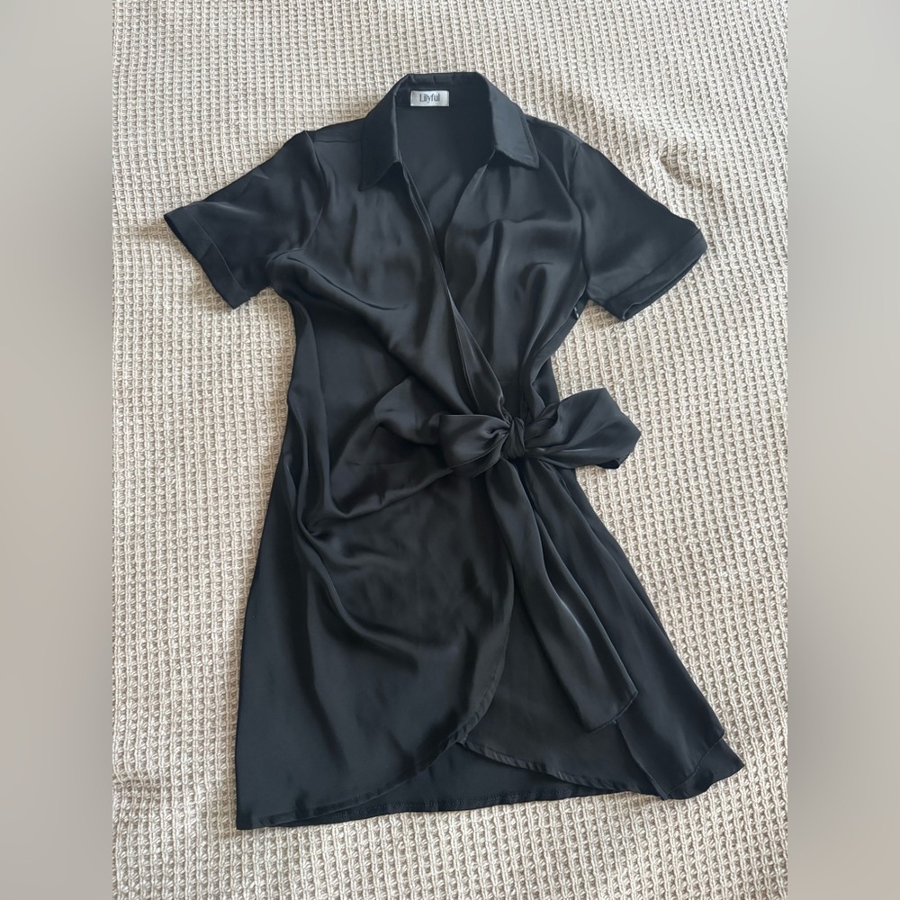 Elegant Black Wrap Dress
